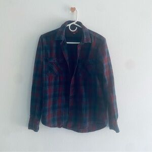 Arizona Jean Co plaid red button down shirt